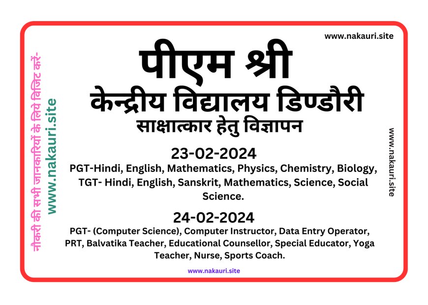PM Shri Kendriya Vidyalaya Dindori