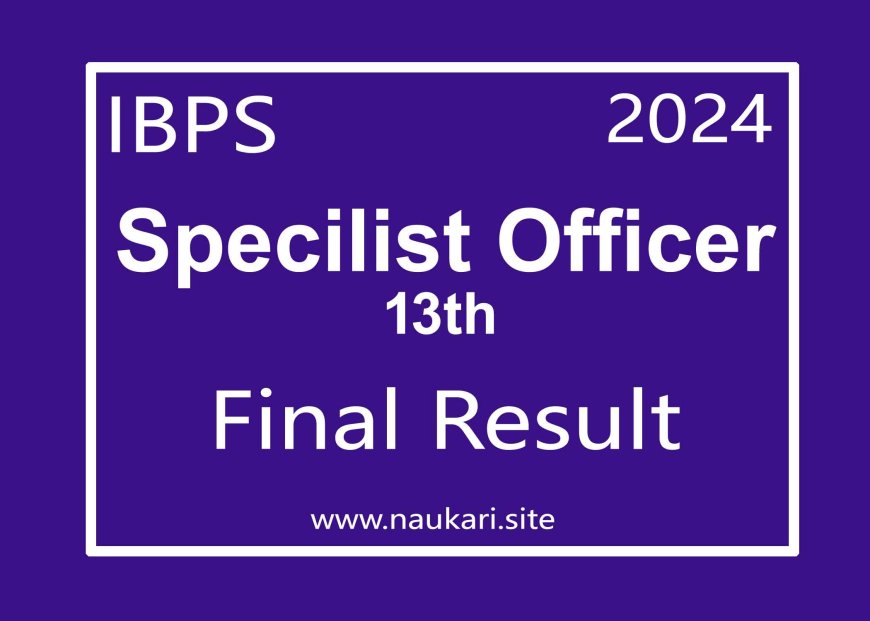 IBPS Special Officer 13th Final Result 2024