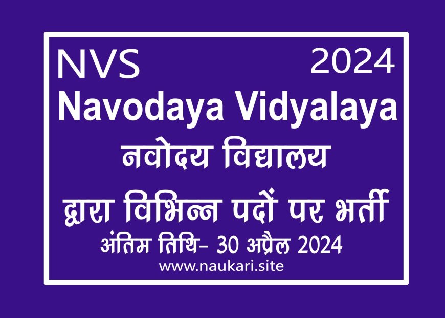 NVS Recruitment 2024