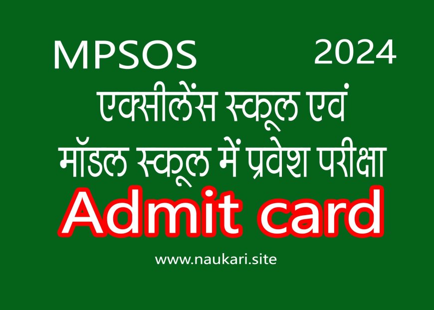 Excellence School and Model School Entrance Exam Admit Card